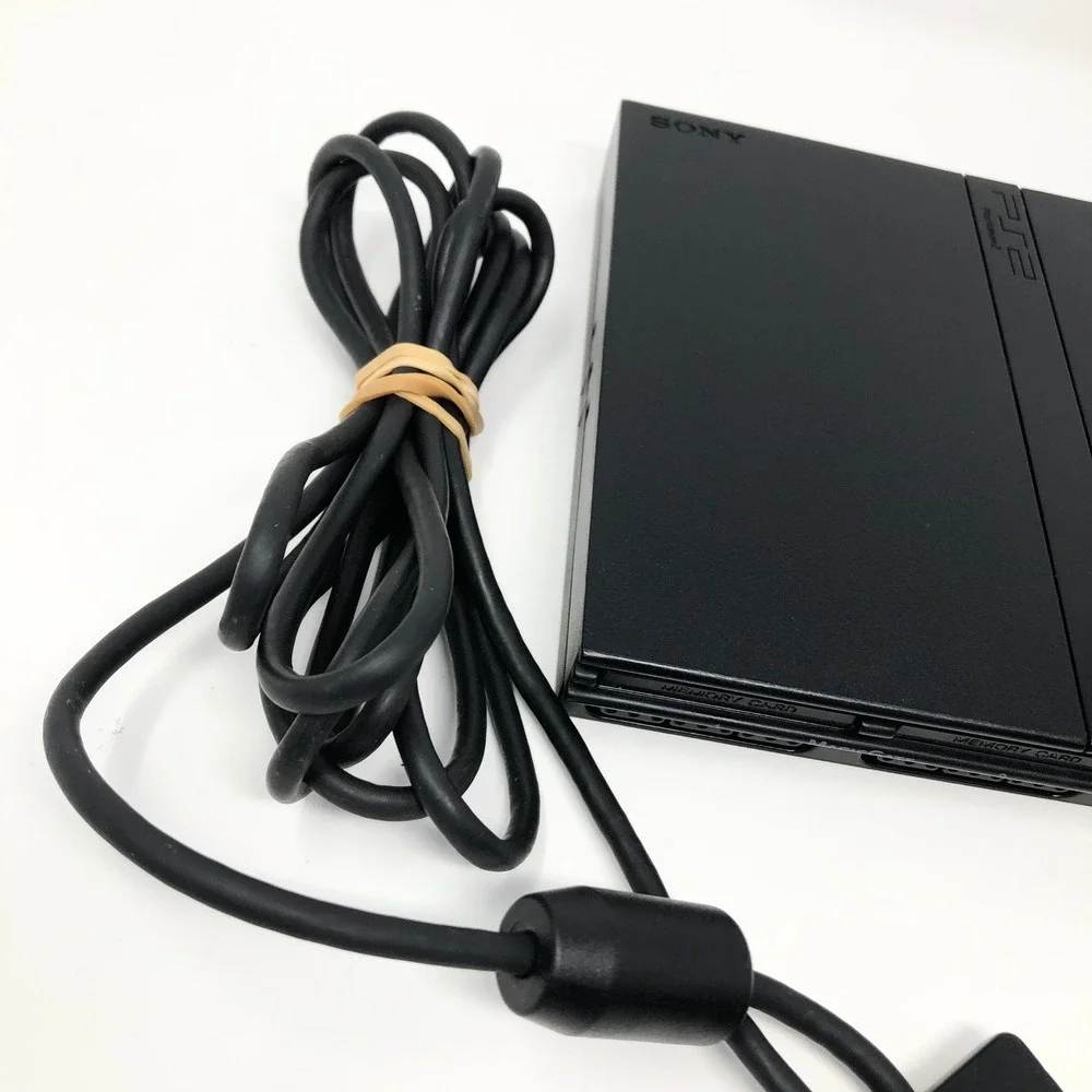 Sony SCPH-77001 PlayStation 2 Slim Console Bundle Tested Working Black